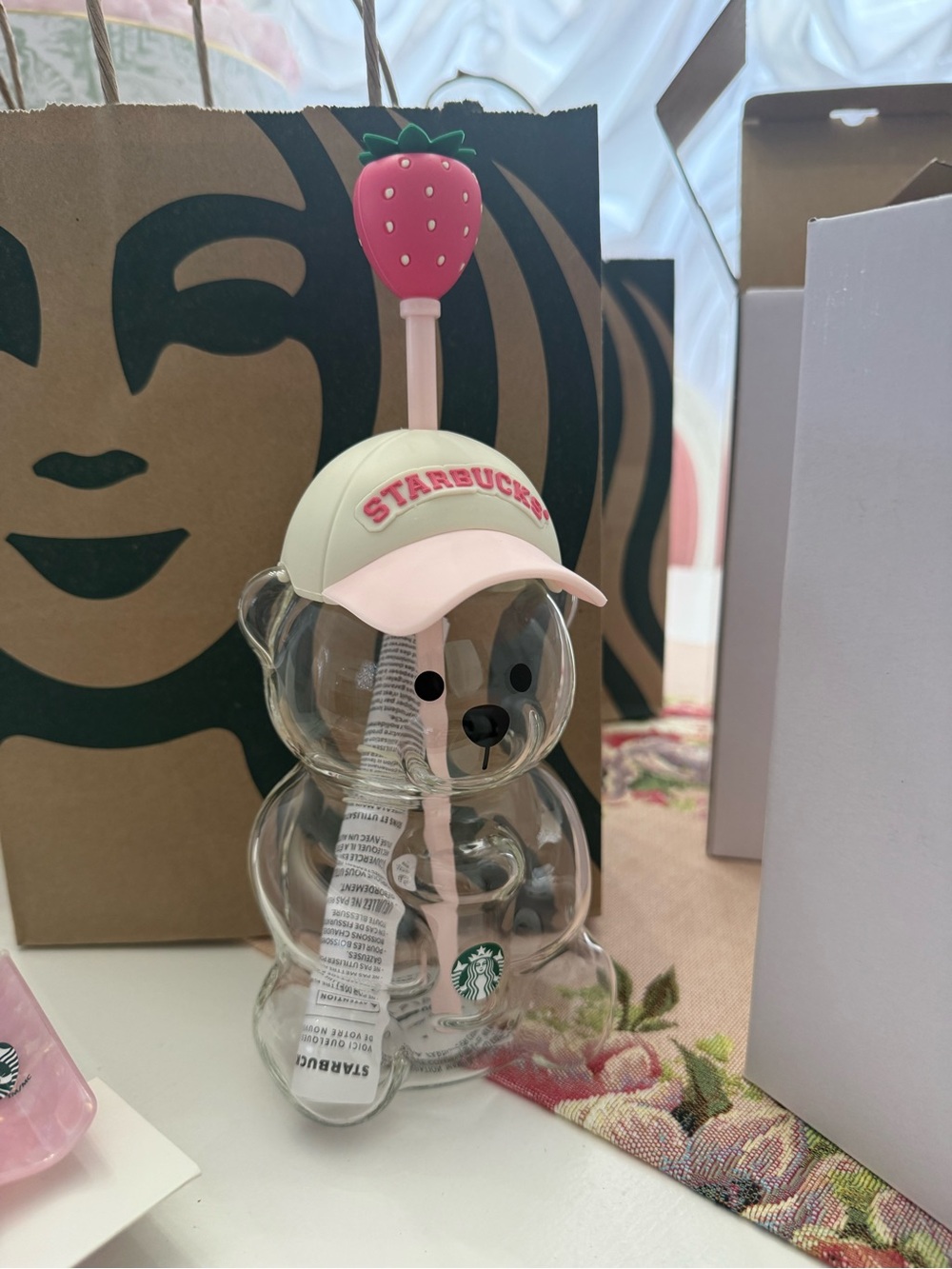 Starbucks strawberry bear cup